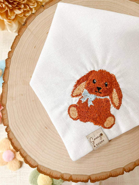 Bunny Embroidered Dog Bandana