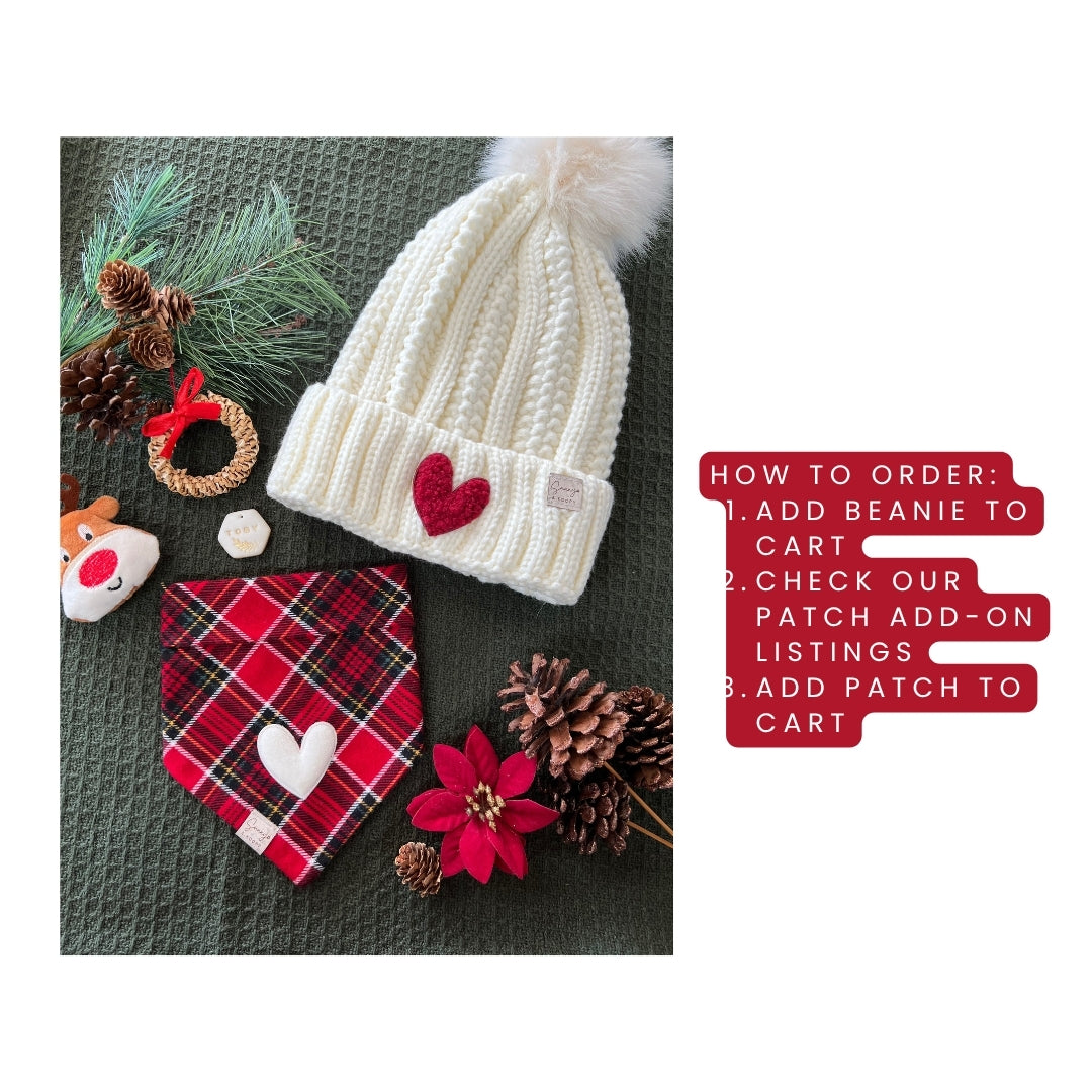 Beanie Pompom Hat for Dog Mom