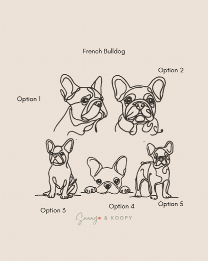 Minimalist Dog Breed Embroidered Bag Tag/Charm