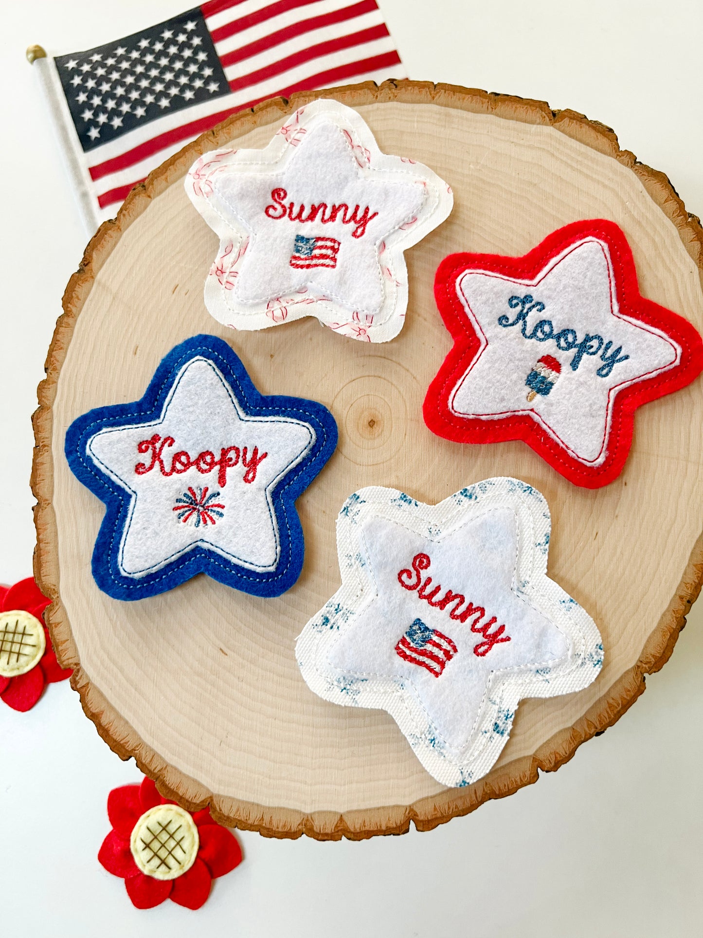 Patriotic Star Personalized Dog Bandana