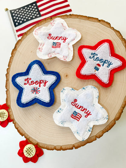 Patriotic Star Personalized Dog Bandana
