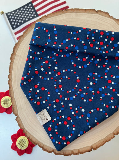 Fireworks & Freedom Dog Bandana