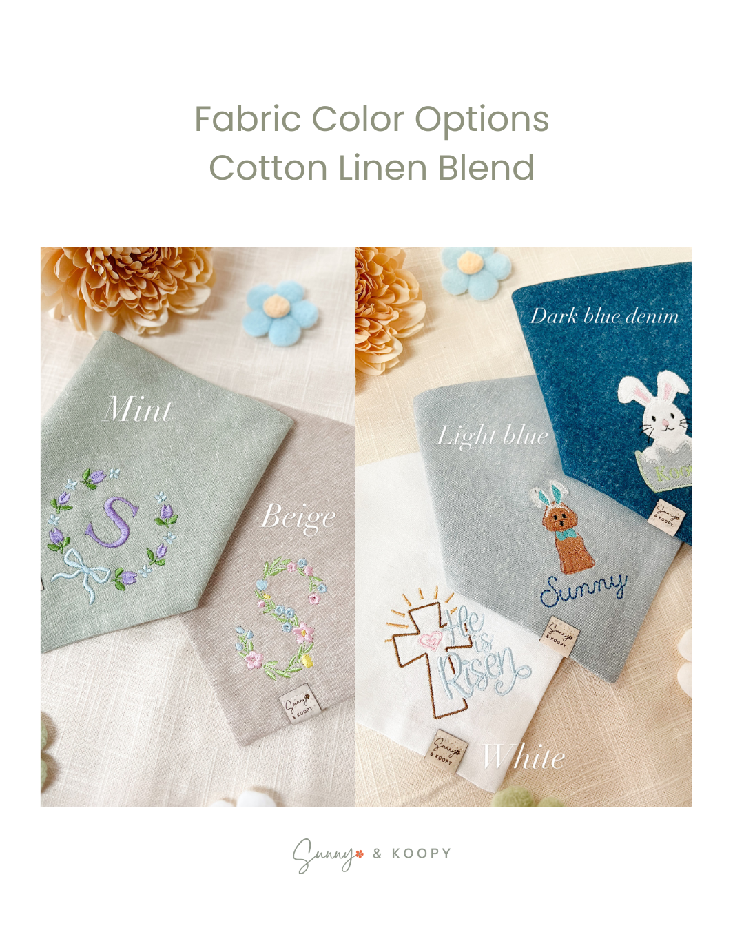 Doodle Embroidered Dog Bandana