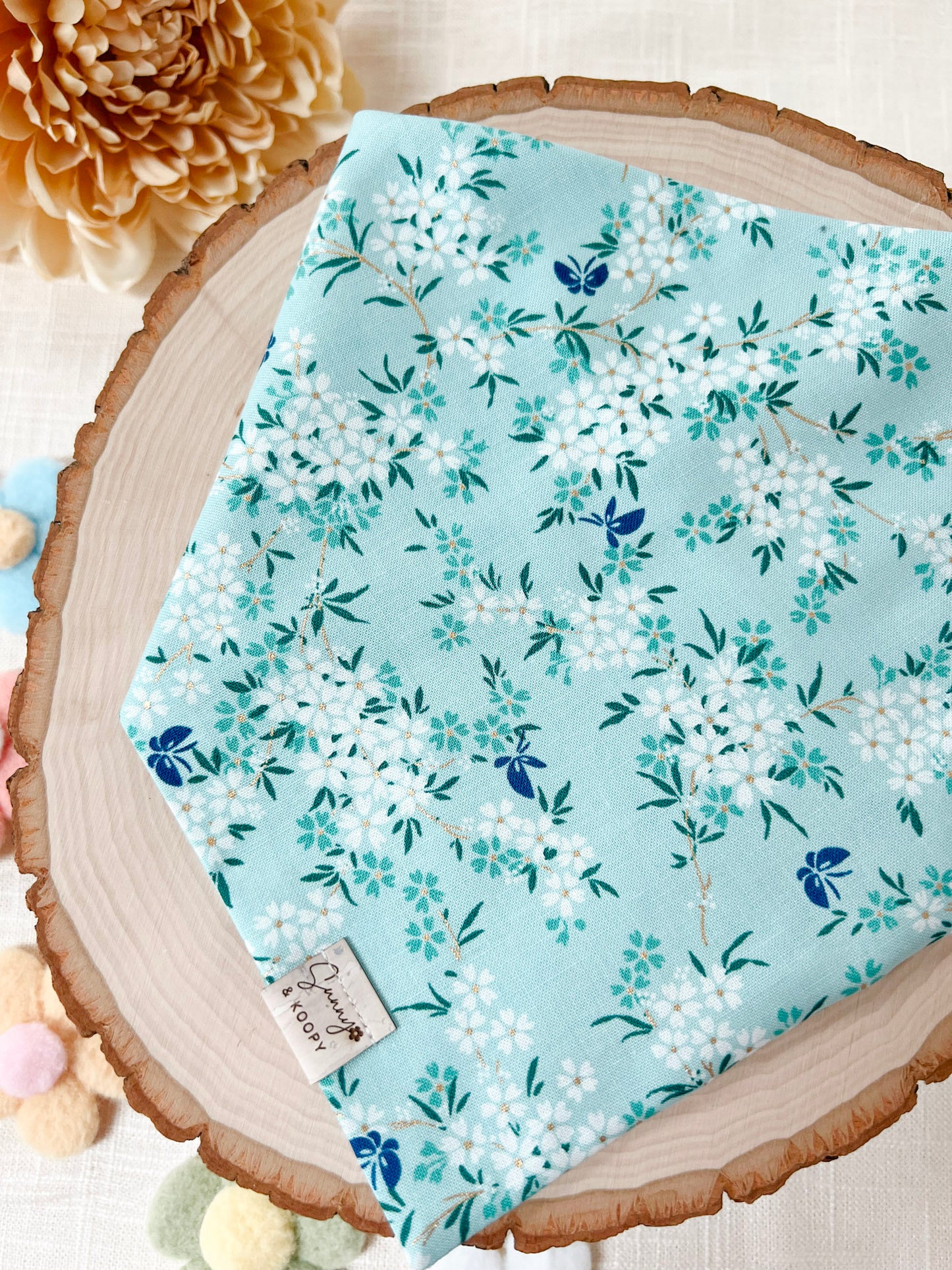 Little Blue Butterfly Dog Bandana