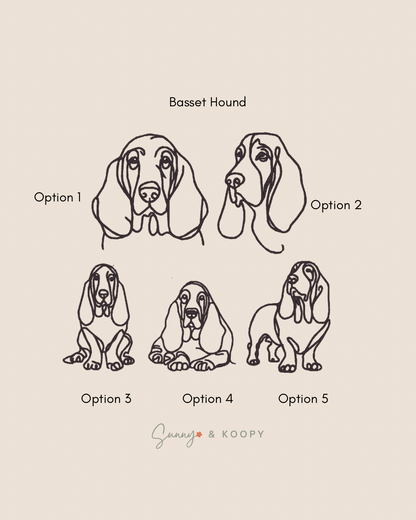 Minimalist Dog Breed Embroidered Bag Tag/Charm
