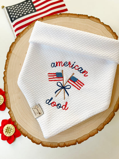 American Dood Embroidered Dog Bandana