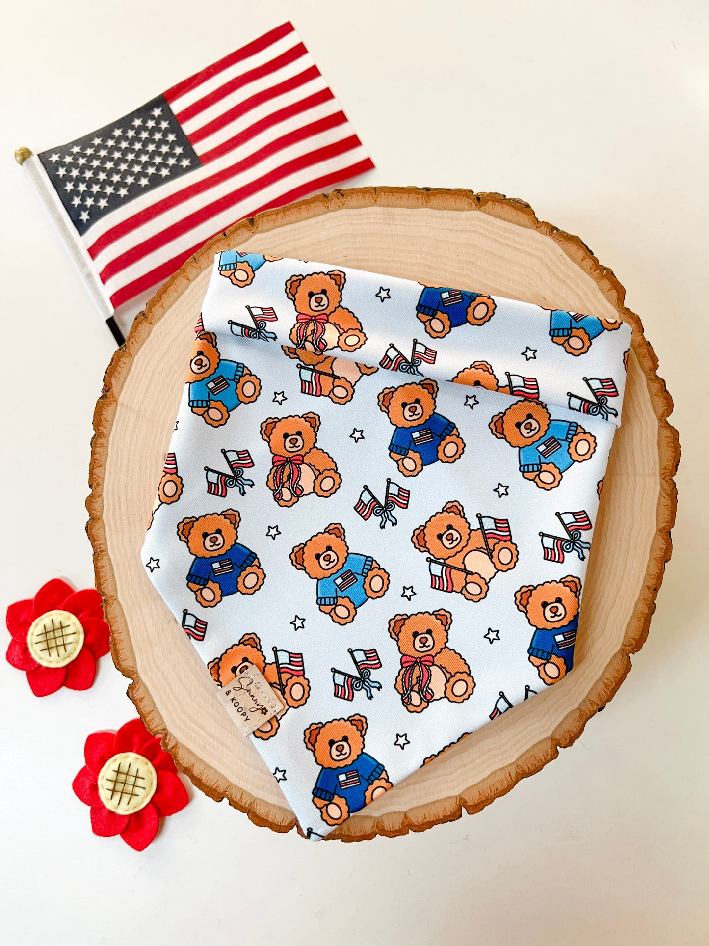 Teddy's Stars & Stripes Dog Bandana