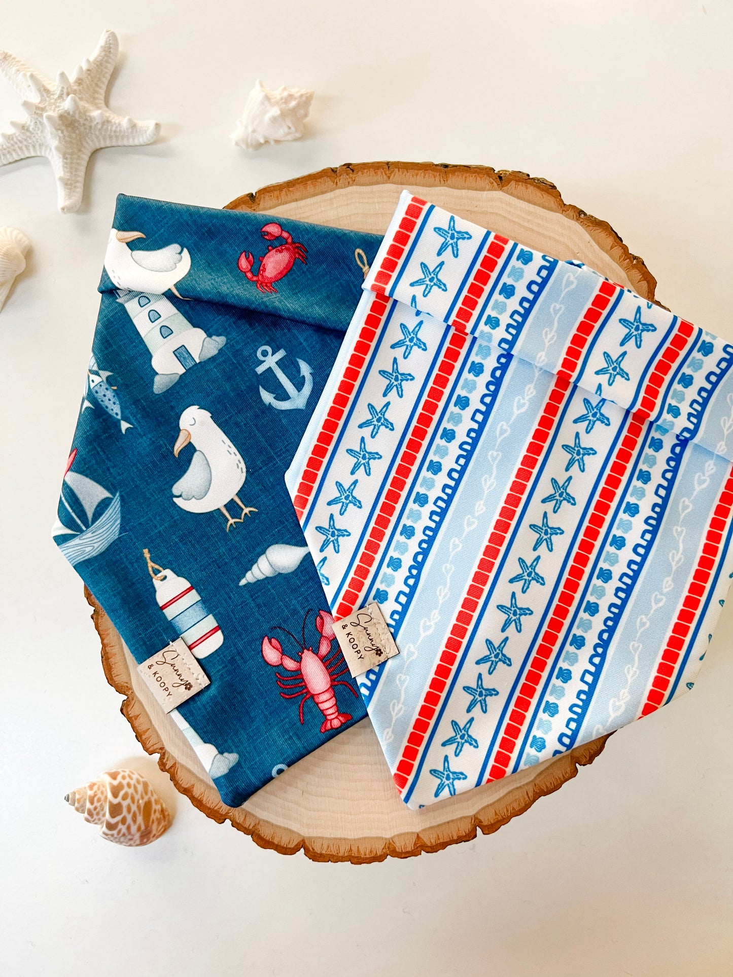 (Swim Fabric) Seaside Celebration Dog Bandana