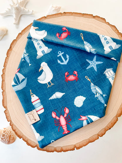 (Swim Fabric) Seaside Celebration Dog Bandana