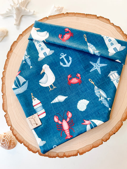 (Swim Fabric) Seaside Celebration Dog Bandana