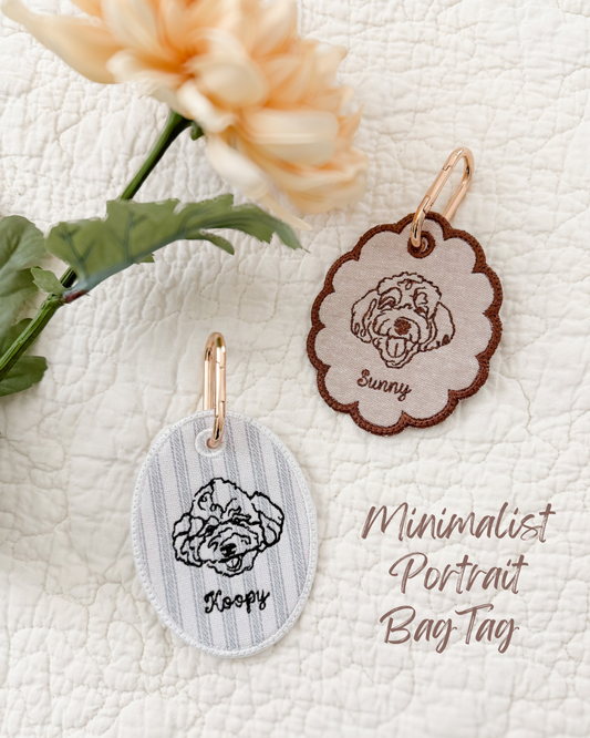 Minimalist Portrait Bag Tag