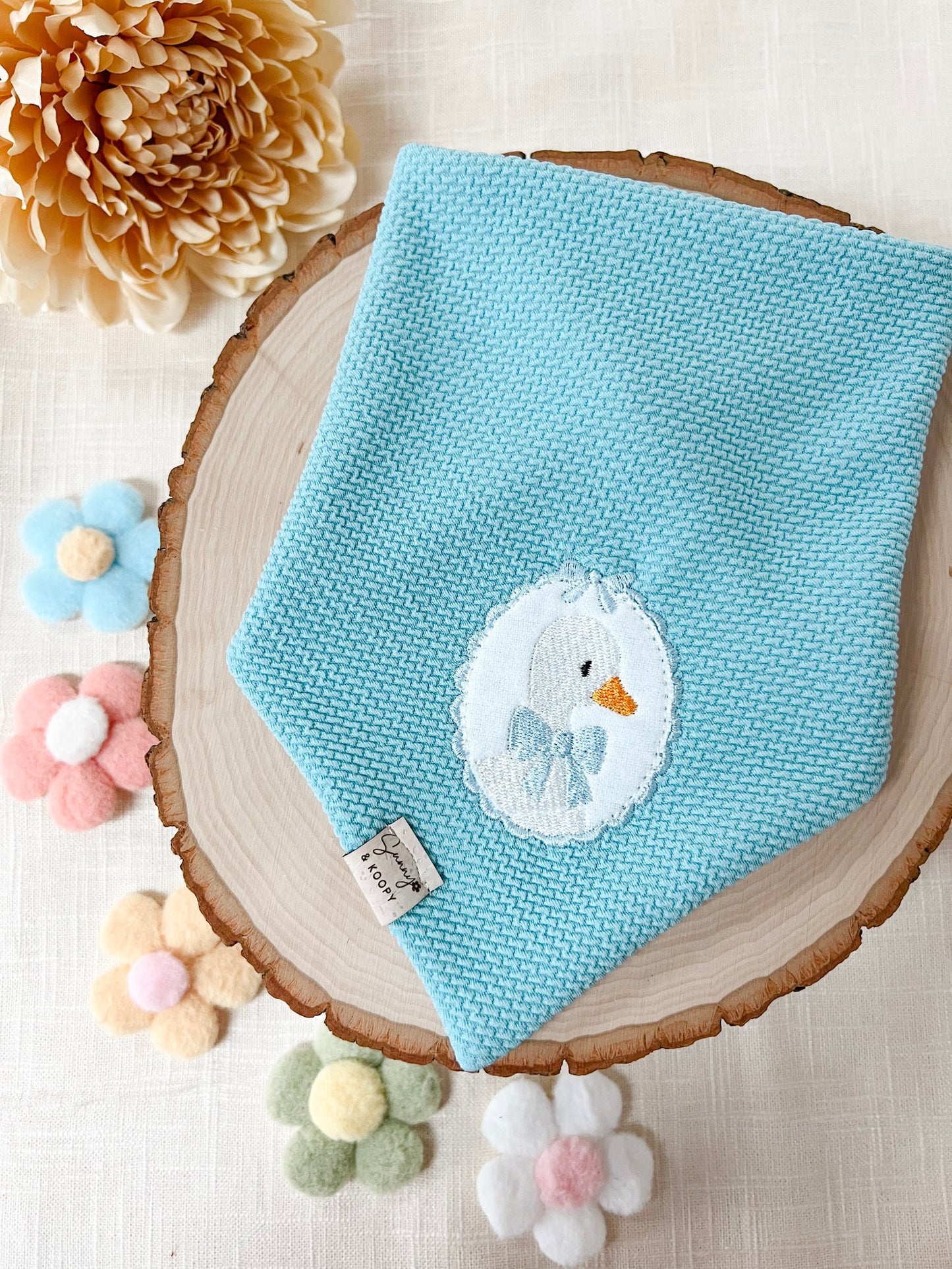 Oliver the Goose Appliqué Dog Bandana