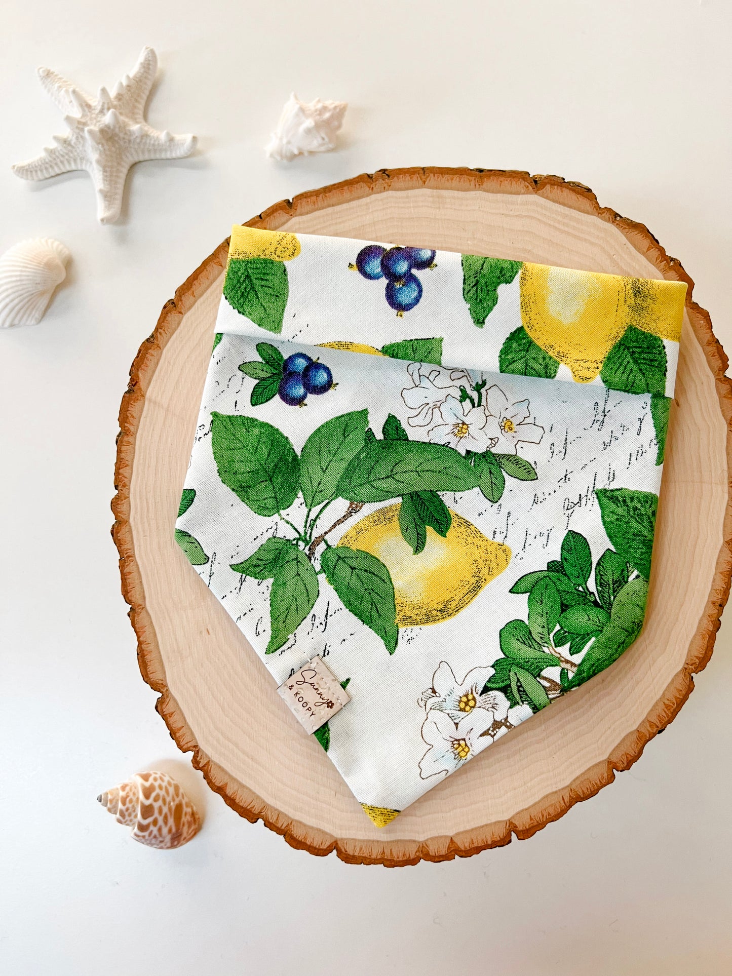 Lemon Blossom Dog Bandana