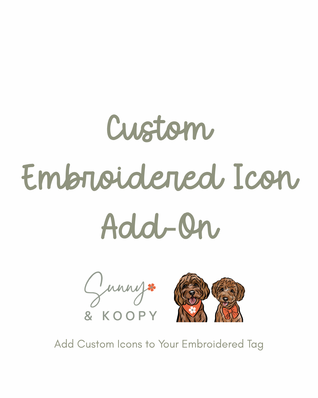Custom Embroidered Icon Add-On for Bag Tag
