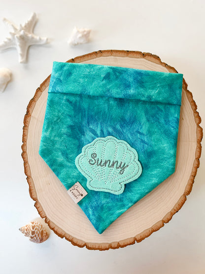 Shell Yeah Custom Name Applique Embroidered Dog Bandana