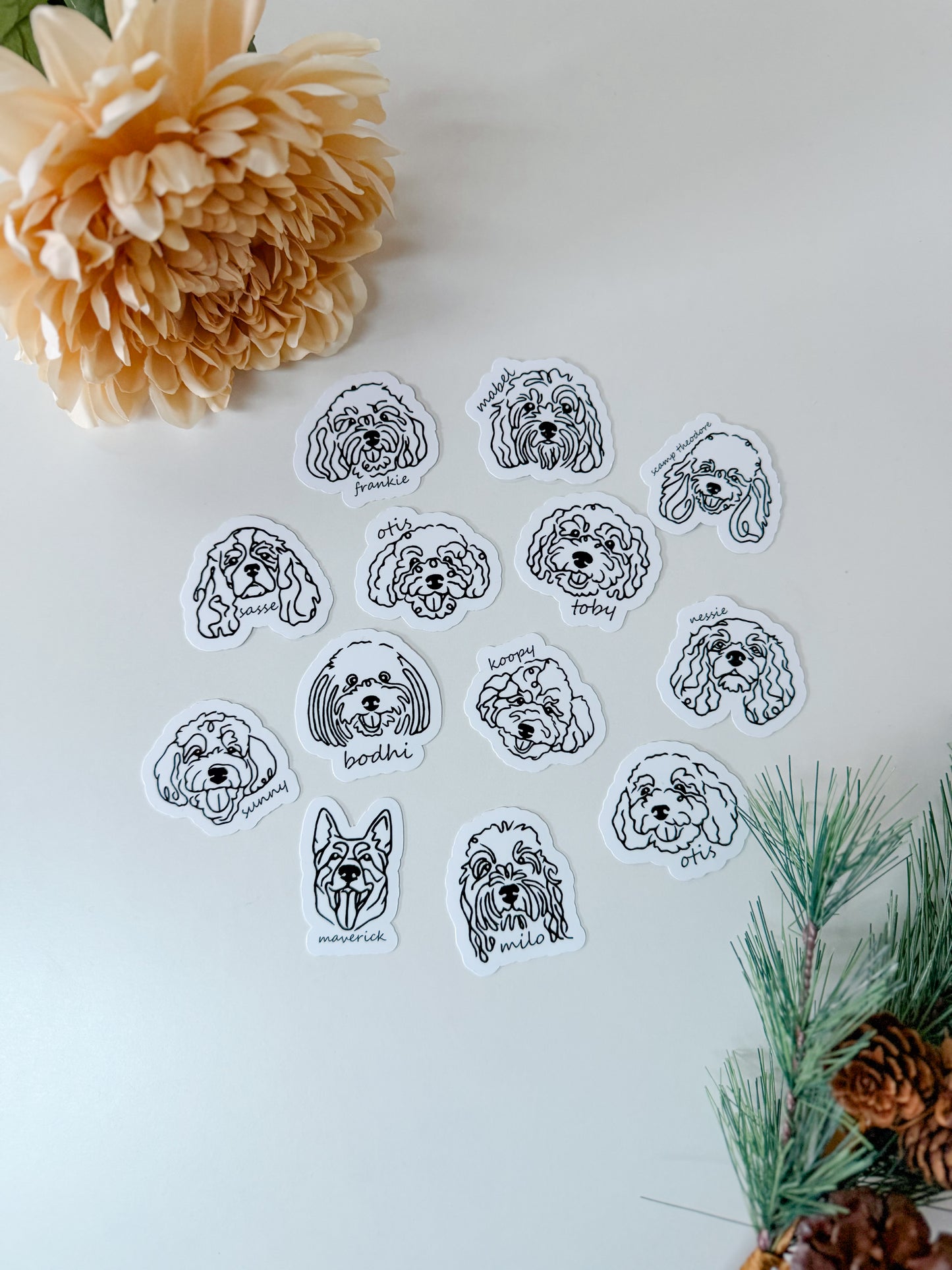 Minimalist Portrait Sticker Set