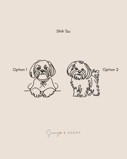 Minimalist Dog Breed Embroidered Bag Tag/Charm