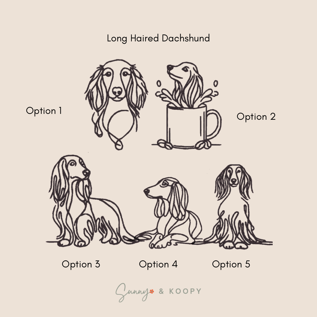 Minimalist Dog Breed Embroidered Bag Tag/Charm