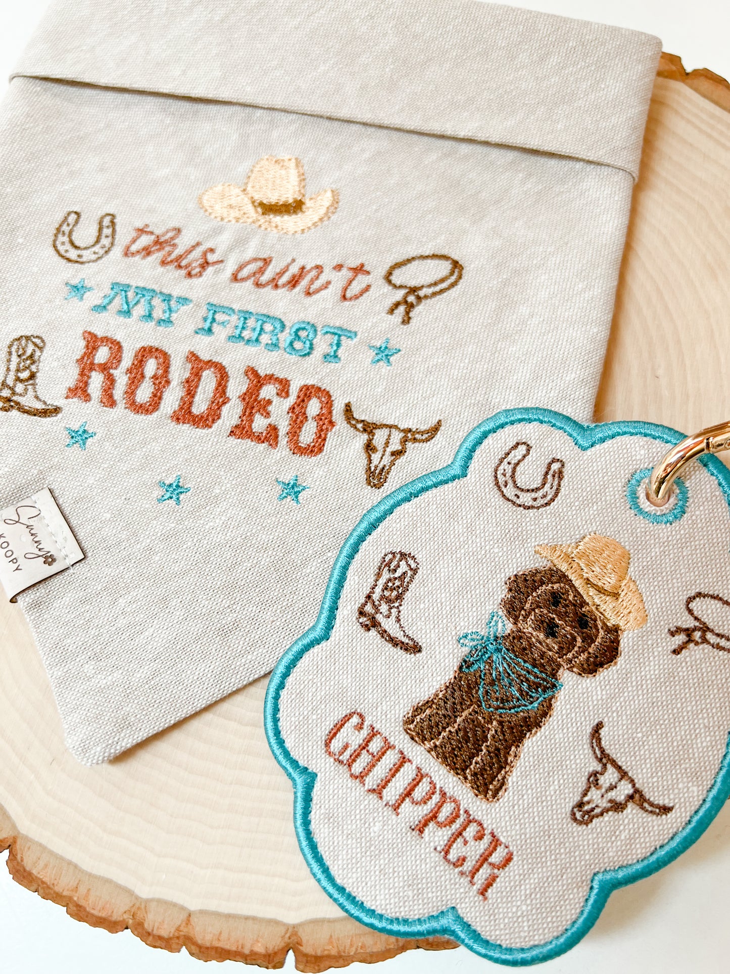 This Ain’t My First Rodeo Embroidered Dog Bandana