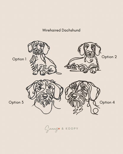 Minimalist Dog Breed Embroidered Bag Tag/Charm