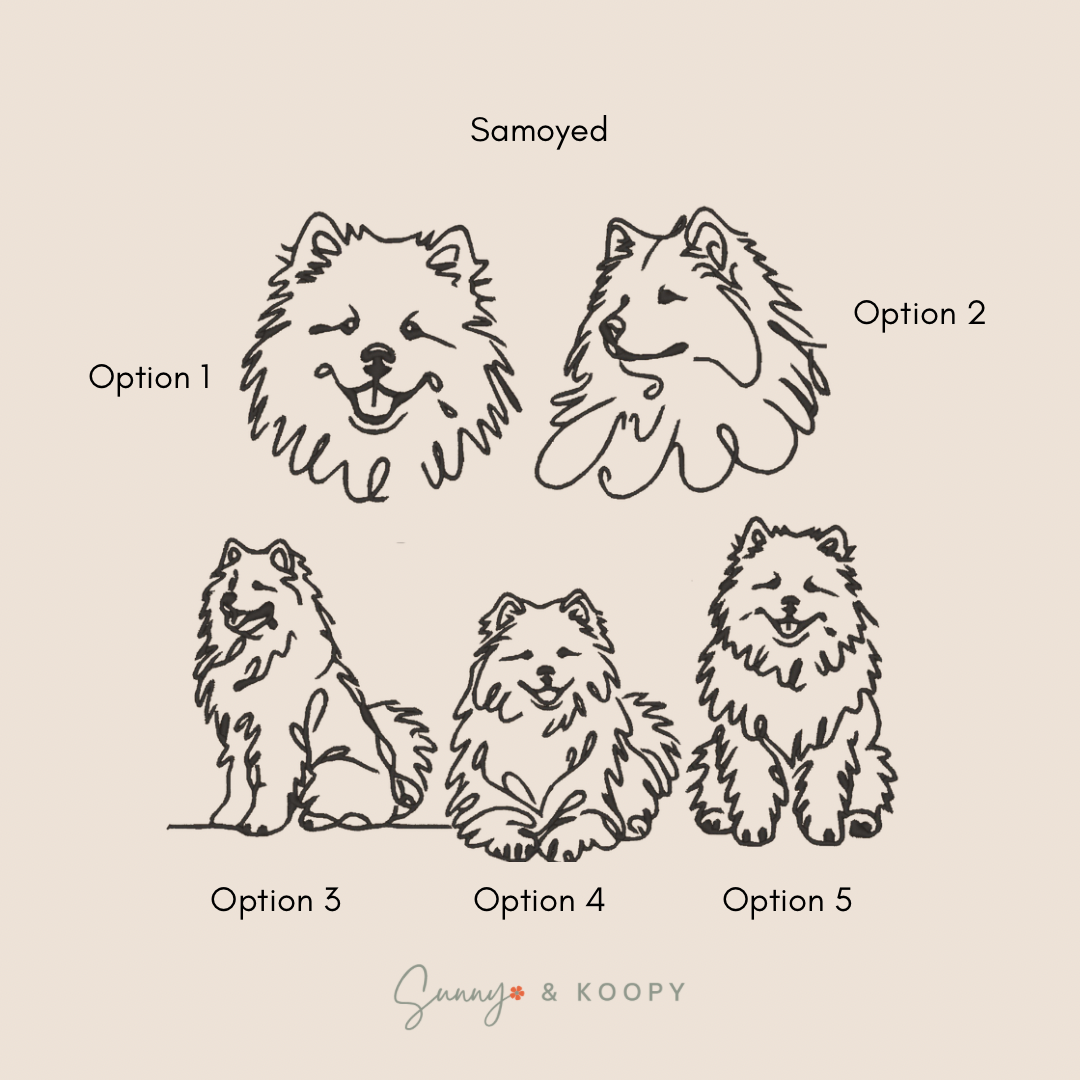 Minimalist Dog Breed Embroidered Bag Tag/Charm