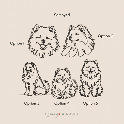Minimalist Dog Breed Embroidered Bag Tag/Charm