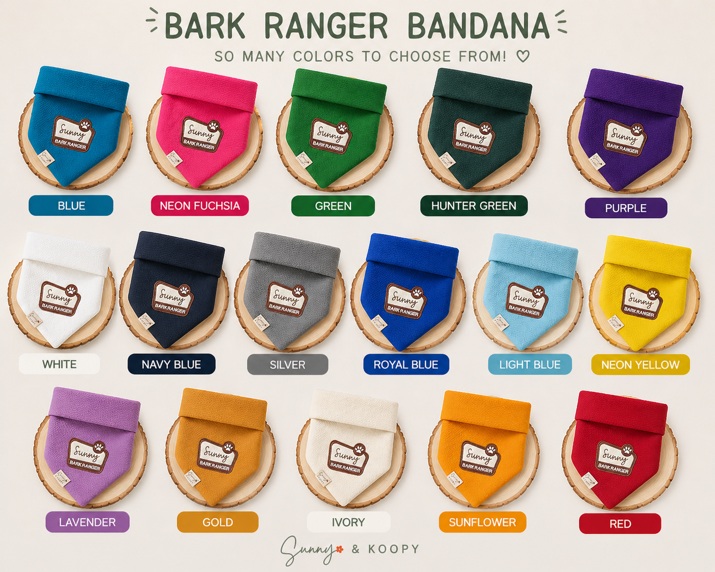 Bark Ranger Dog Bandana