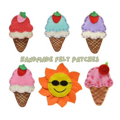 Summer Handmade Felt Patches
