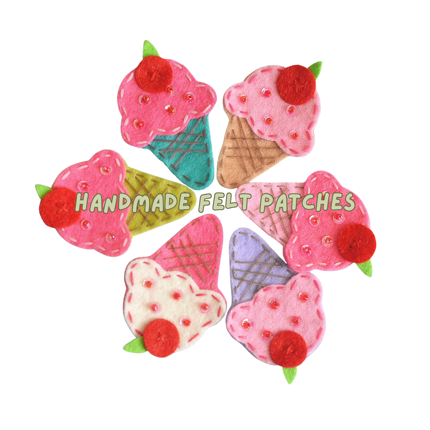 Summer Handmade Felt Patches