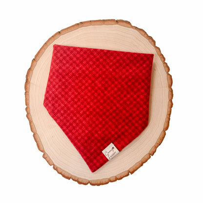 Red Checks Flannel Dog Bandana