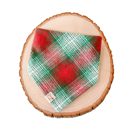Merry Plaid Flannel Dog Bandana