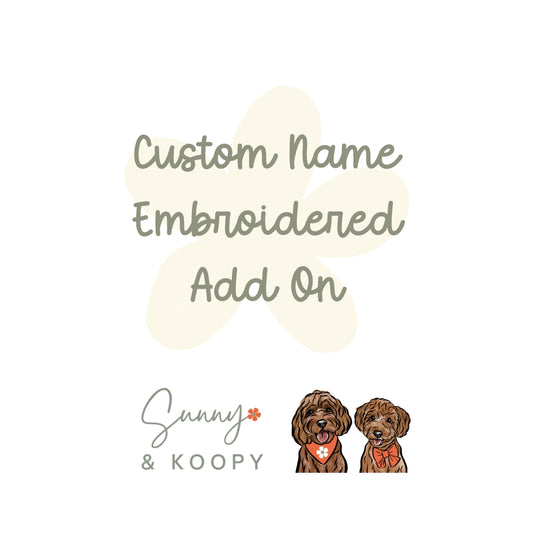 Custom Name Embroidered Add On