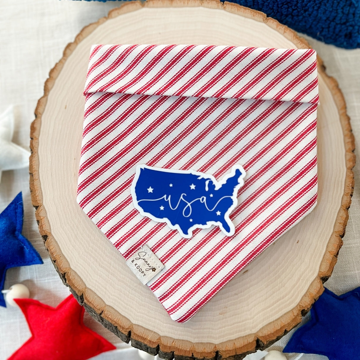 Candy Cane Dog Bandana