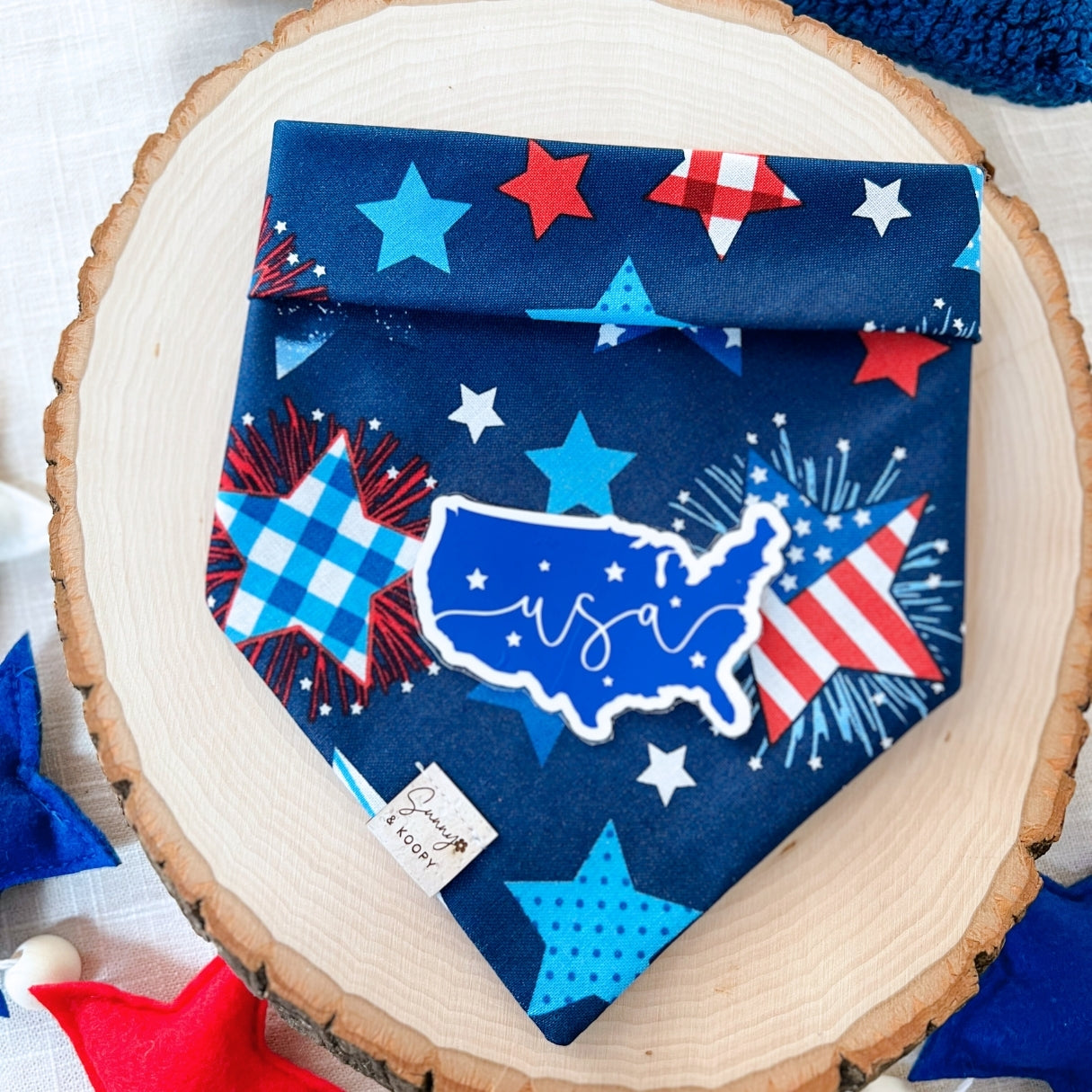 Stars and Sparklers Dog Bandana