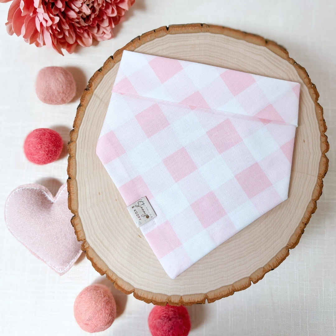 Pink Pup Plaid Dog Bandana