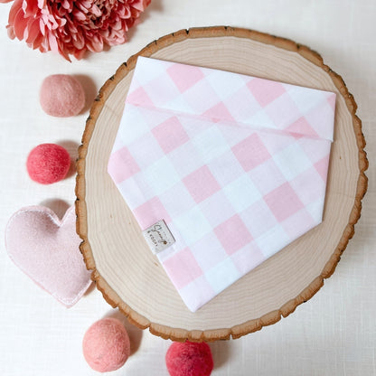 Pink Pup Plaid Dog Bandana
