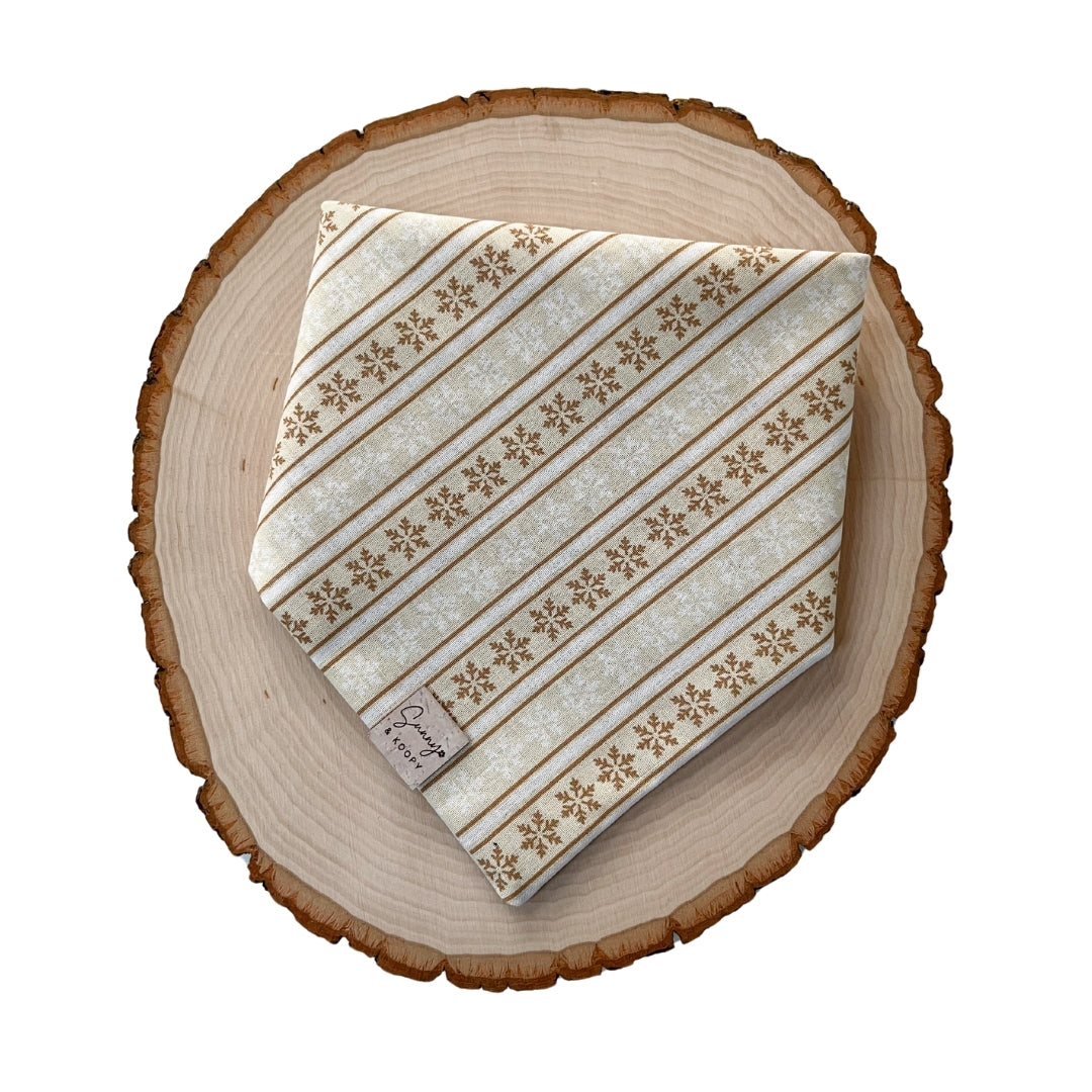 Snowflake Stripes Dog Bandana