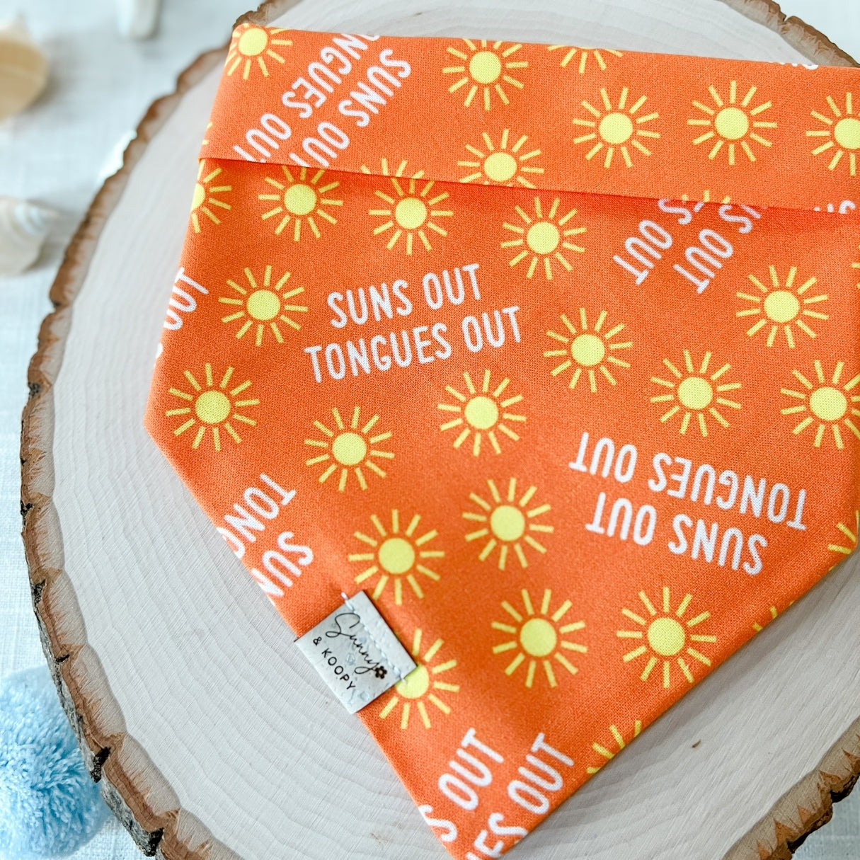 Suns Out Orange Dog Bandana