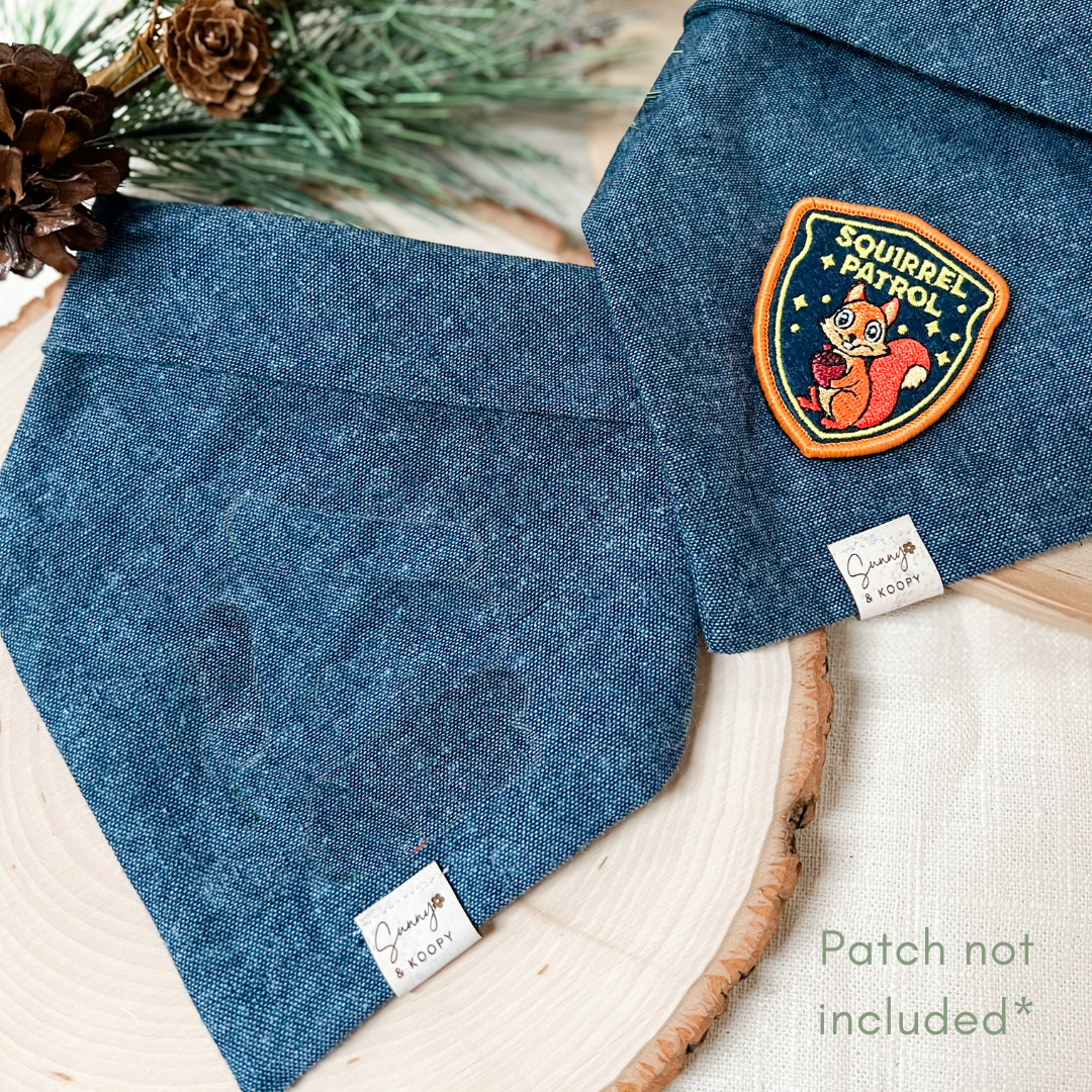 Denim Cotton Linen Dog Bandana