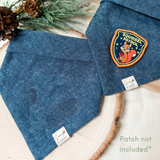 Denim Cotton Linen Dog Bandana