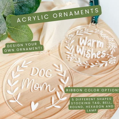 Dog Mom Acrylic Ornaments