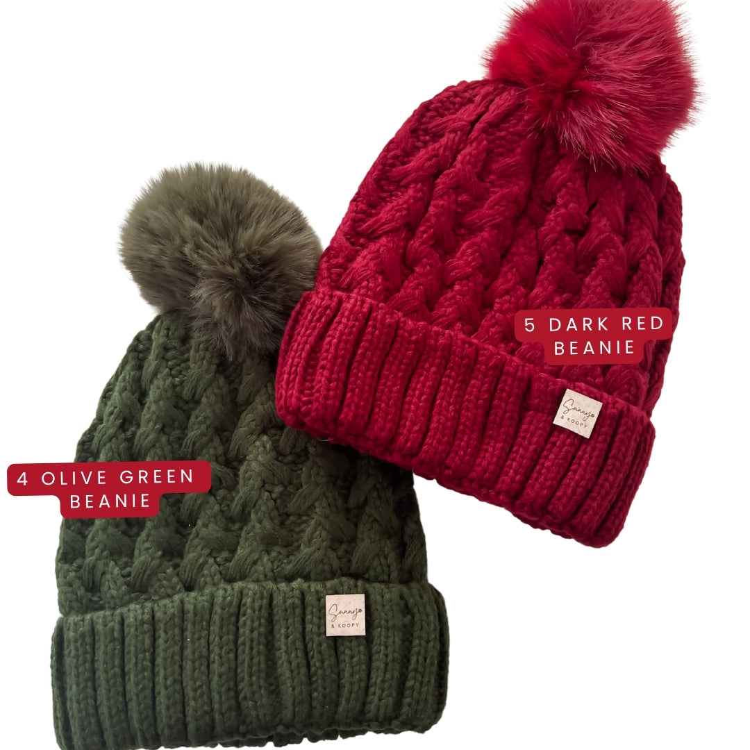 Beanie Pompom Hat for Dog Mom