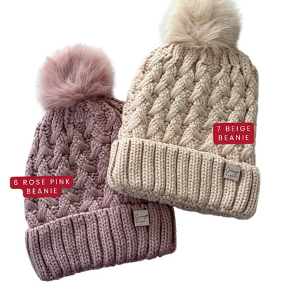 Beanie Pompom Hat for Dog Mom