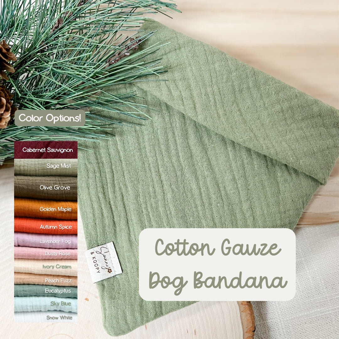 Cotton Gauze Dog Bandana