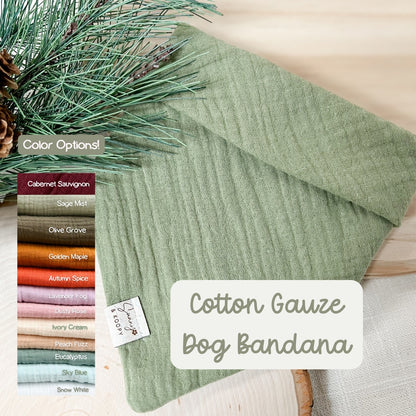 Cotton Gauze Dog Bandana