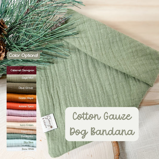 Cotton Gauze Dog Bandana
