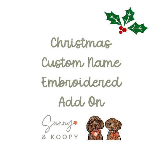 XMAS Custom Name Embroidered Add On