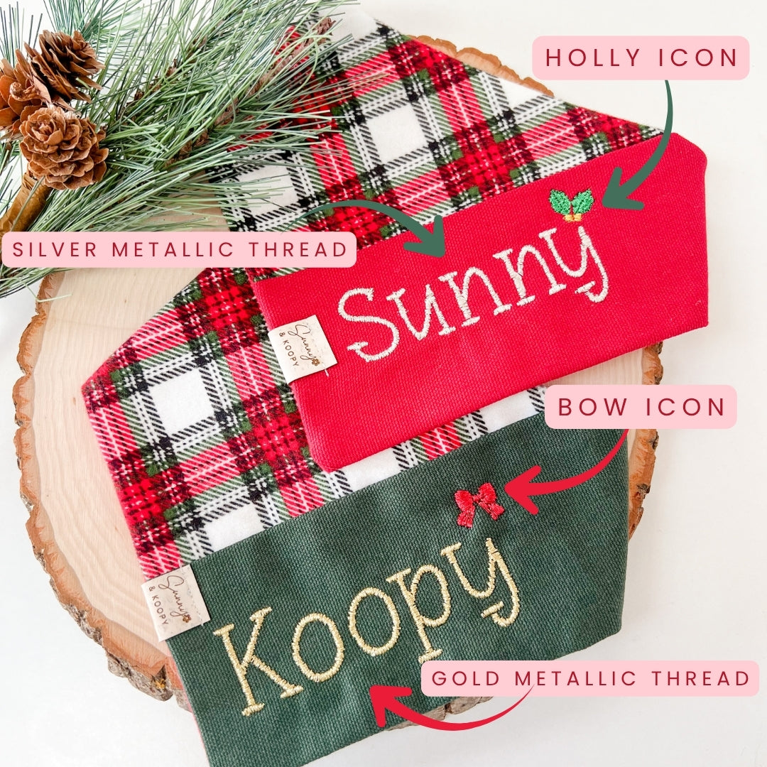 XMAS Custom Name Embroidered Add On