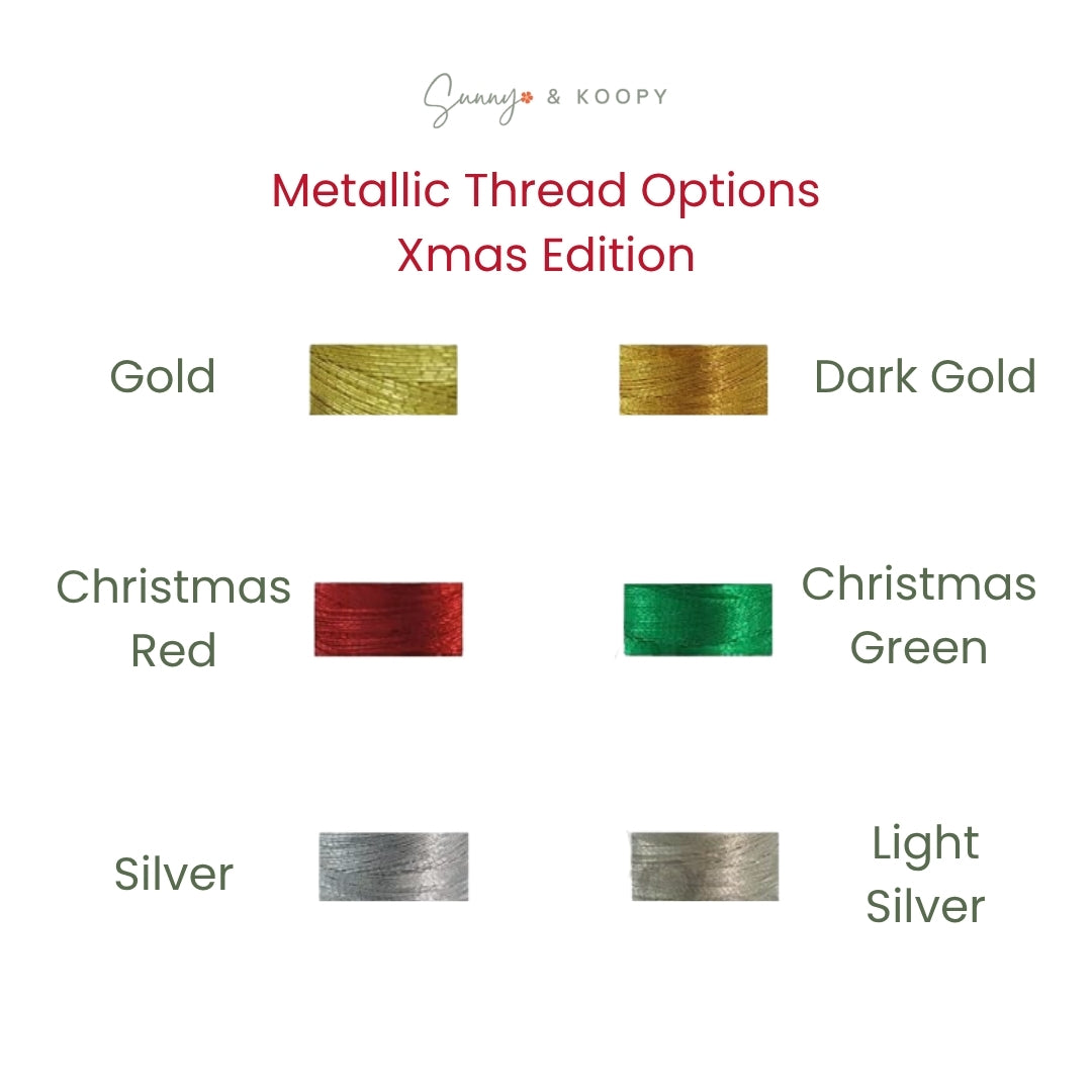 XMAS Custom Name Embroidered Add On