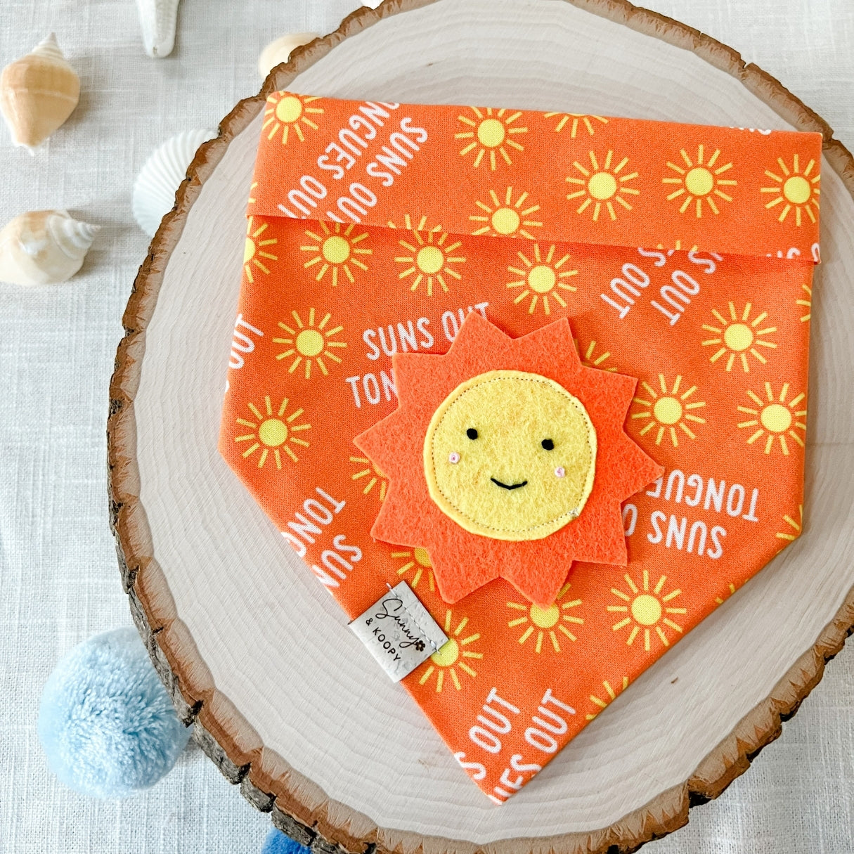 Suns Out Orange Dog Bandana